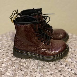 Dr. Marten toddler glitter boots